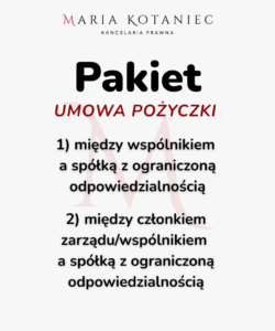 Pakiet - umowy pożyczki
